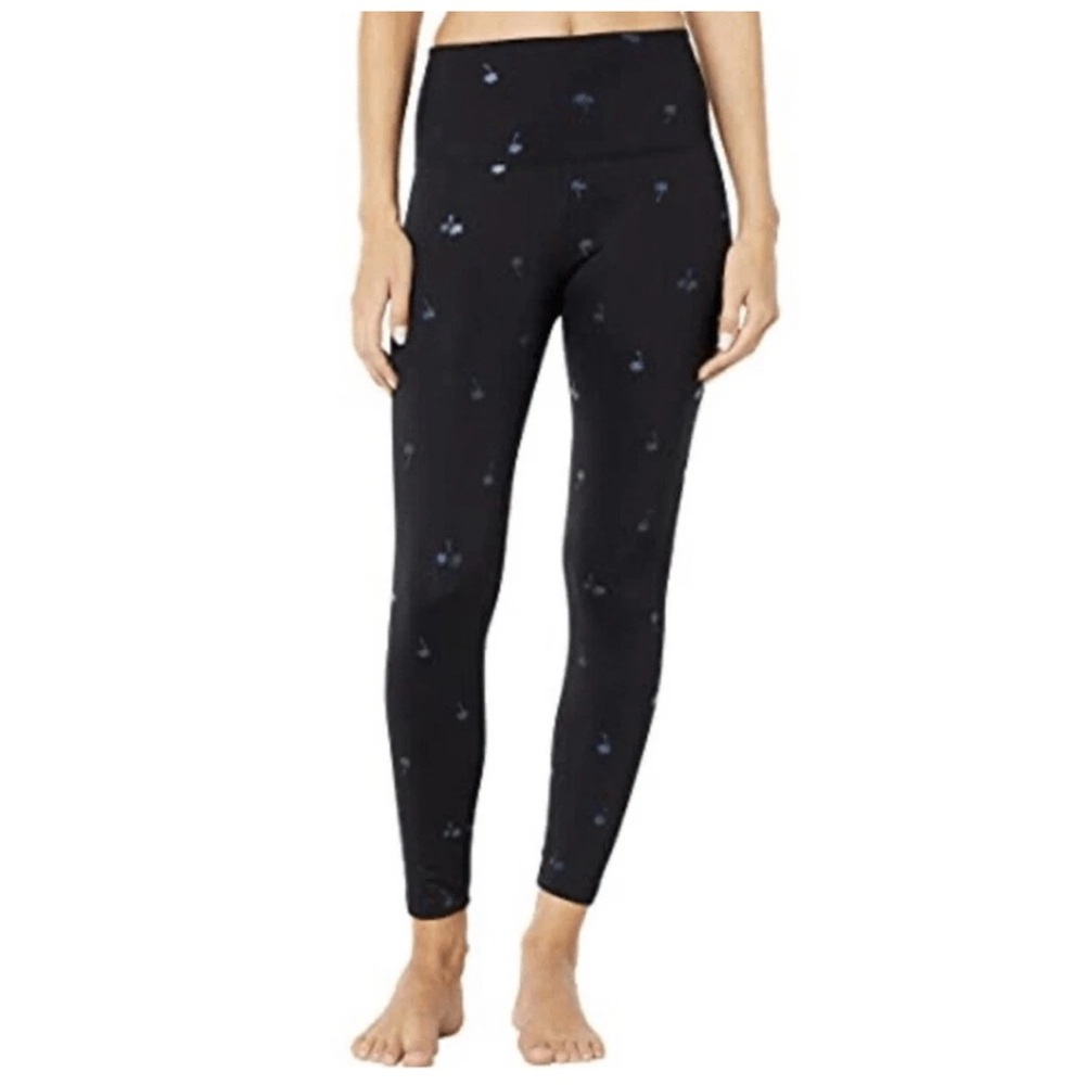 Beyond Yoga - High Waisted Palm Tree Print Midi Leggings - Black Lux-Size XL NWT